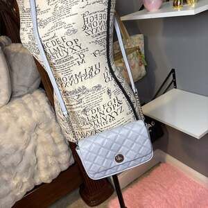 Kate Spade Natalia Quilted Flap Crossbody Bag - Light Blue Leather NWT